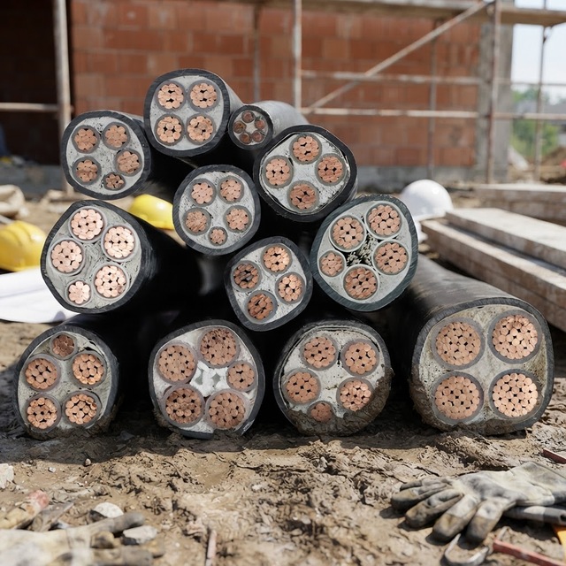 Flame Retardant  Power Cable YJV/YJV22 Copper Conductor Xlpe Insulated PVC Sheathed Medium Voltage Cable