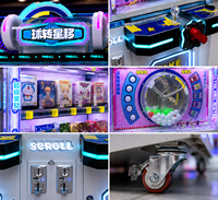 LECHUANG Máquina de Juego de Grúa con Monedas Reacondicionada, Equipo de Arcade Comercial para Centros de Entretenimiento Familiar