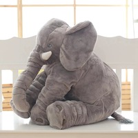 Peluche d'éléphant mignonne et réaliste, coussin doux et câlin, compagnon de sommeil, animaux en peluche, vente en gros disponible