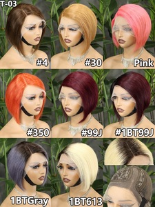 FH Cheap Price 13x1 Lace Frontal Human Hair Short <b>Wigs</b> Colored <b>Pixie</b> Cut Brazilian Human Hair <b>Wigs</b> - Product Image 6