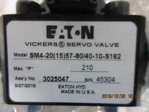 Eaton SM4-15 10 38-80/40-10 hydraulic proportional servo valves