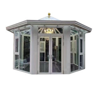 Veranda in Stile Europeo Moderno con Tetto in Vetro Temperato, Giardino d'Inverno Impermeabile con Caratteristiche di <span class=keywords><strong>Ponte</strong></span> Termico Interrato in Lega di Alluminio - Product Image 1