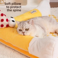 Nouveau Tapis de couchage pour chat universel quatre saisons, motif à carreaux, tunnel rectangulaire, maison pour chat, nid chaud d'hiver, jouet pour chaton, populaire sur Internet