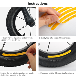 <span class=keywords><strong>Pegatinas</strong></span> reflectoras de rueda de neumático de <span class=keywords><strong>bicicleta</strong></span> de montaña RIDERACE, pegatina de advertencia de seguridad para <span class=keywords><strong>bicicleta</strong></span> de equilibrio para niños, llanta de coche para motocicleta - Product Image 5