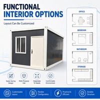 Maison mobile modulaire portable de 20 pieds, conteneur de bureau pour projets, conception modulaire prête à l'emploi