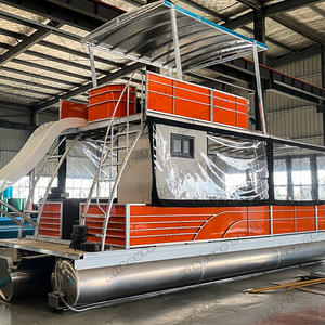 Allhouse Luxury 27FT Double Deck Aluminium Pontoon Boat <span class=keywords><strong>Kit</strong></span> DIY Assemblage Trous pré-percés pour moteur hors-bord EVA Hobbyist - Product Image 6