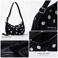 Sac à main bandoulière pour femme, design personnalisé, tendance, avec fermeture à glissière, léger et imperméable, pour un usage quotidien décontracté