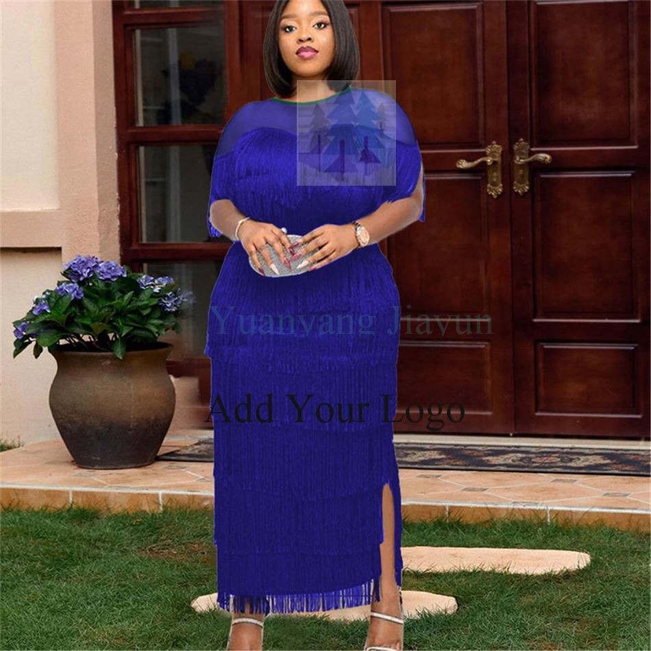 Color Multi Layer Tassel Dress High Waist Hip Wrap Black Dress| Alibaba.com