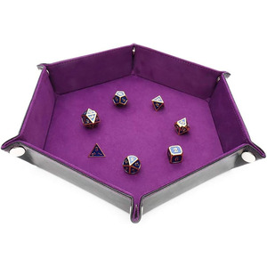 Xúc xắc cán khay chủ hộp lưu trữ cho bảng trò chơi hai mặt gấp PU Khay da - Product Image 2