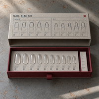 Boîte d'emballage personnalisée vide en papier économique pour faux ongles à presser (Press-on Nails)