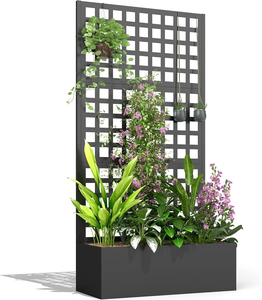 <span class=keywords><strong>Treillis</strong></span> de confidentialité personnalisé en métal pour l'extérieur avec jardinière surélevée pour lit de jardin pour terrasse piscine bain à remous en acier corten - Product Image 5