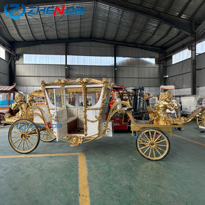 Carruaje Eléctrico de Alta Calidad Tipo Cenicienta, con Caballos, para Decoración de Bodas y Eventos, en Venta - Product Image 3