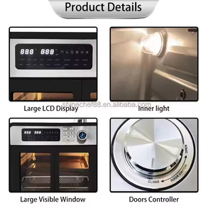 หม้อทอดไร้น้ำมันไฟฟ้าขนาด 28 ลิตร ควบคุมแบบดิจิตอล 10V-240V พร้อมหน้าต่างกระจก - Product Image 5