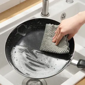 الأدوات المنزلية أطباق المطبخ منشفة مخملية مرجانية ماصة خرقة تنظيف متعددة الوظائف كسولة