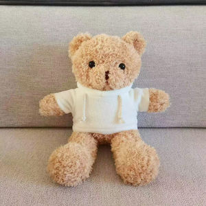 Vente en gros d'ours en peluche mignon avec logo personnalisé Chemise noire Remplissage en coton PP Cadeau promotionnel bon marché - Product Image 4