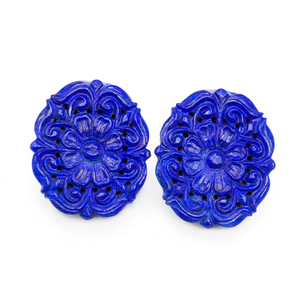 Miniature sculptée en lapis-lazuli pour boucles d'oreilles ou fabrication de bijoux : incarnant l'élégance, la royauté et la guérison, cadeau d'anniversaire - Product Image 3