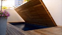 Automatisch anhebende Edelstahl-Schwimmbadabdeckung mit Steuerung 24V ISO9001-zertifiziert – Outdoor-Sicherheitspool-Zubehör