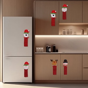 Décorations de Noël transfrontalières pour la cuisine, housses de protection pour poignées de micro-ondes, housses de protection, protège-poignées de porte, protège-réfrigérateur - Product Image 4