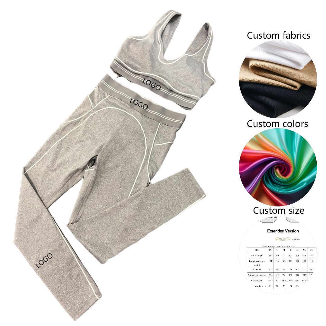 High Support Crisscross Straps Push-up Sports Bra & Sweat-Wicking Yoga Pants Set With Peach Butt Design for Women