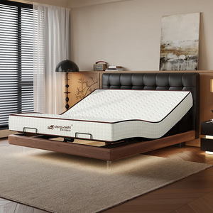 Cama eléctrica inteligente Ruitong de madera de fresno tamaño King con vibración y control por voz para dormitorio principal o habitación doble - Product Image 1