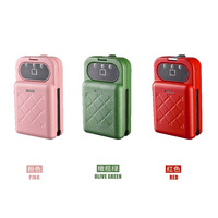 Mini gaufrier électrique 650W, plaques amovibles antiadhésives, minuteur numérique 30 min, boîtier froid au toucher, enrouleur de cordon, usage domestique, en plastique