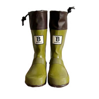 Bottes hautes pliables imperméables pour enfants, bottes de pluie en caoutchouc unisexes, portables
