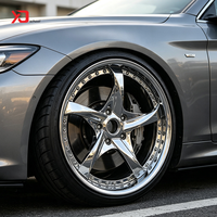 Jantes forgées chromées concaves profondes 5x120 5x112 5x114.3 en 2 pièces pour voitures de tourisme et véhicules de luxe, compatibles JDM S14 S15 350Z
