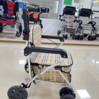 Chariot pliable à quatre roues pratique pour les personnes âgées pour les courses - Déambulateur et rollator