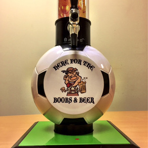 2,5L Bier-<span class=keywords><strong>Tower</strong></span> Getränkespender mit Transparentem Eisrohr und Basis, Fußball-Getränkespender für Bars - Product Image 2
