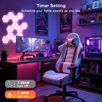 Smarte RGB Hexagon LED-Wandpaneele App-Fernbedienung Musik-Synchronisation Wabenförmige Gaming-Beleuchtung Raumdekoration Geburtstagsgeschenke für Männer Jungen Teenager