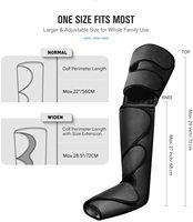 Bottes de massage à compression d'air pour jambes entières avec soulagement des pieds, des genoux et des mollets, appareil pneumatique portable pour la récupération après les voyages et l'œdème