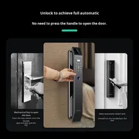 Kunci Pintu Elektronik Pintar Pengenal Wajah Tuya Sensor Rumah Sidik Jari Kata Sandi Tanpa Penyimpanan Data Model QCD-X-14
