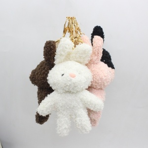 Jouet pour chien en peluche lapin mignon <span class=keywords><strong>fait</strong></span> <span class=keywords><strong>main</strong></span> en polyester, avec oreilles mobiles, rembourrage en coton PP, en maille, anti-stress, jouet animal en peluche - Product Image 3