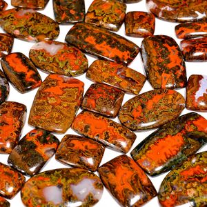 Cabochon d'agate à couture marocaine naturelle, mélange de formes et de tailles, pierres précieuses en vrac pour la fabrication de bijoux, petite taille disponible - Product Image 4