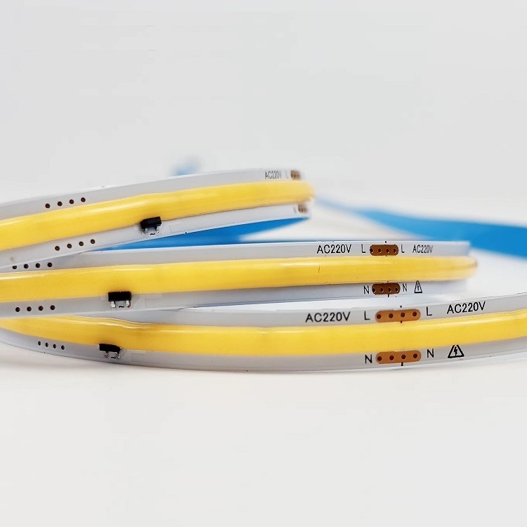 Driverless Super Bright AC 110V 220V Led Tape No External Power 296 LEDs Ultra Bright Cob Led Strip Light with Adhesive Backing