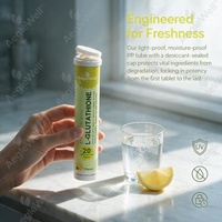 Comprimés effervescents de L-Glutathion à marque privée, saveur citron, complément de beauté pour la peau, 20 comprimés, formule personnalisée, vente en gros