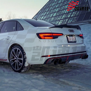 Aileron de style A4 S4 <span class=keywords><strong>B8</strong></span> M4 2007-2015 pour Audi, aileron arrière en fibre de carbone pour Audi A4 S4 <span class=keywords><strong>B8</strong></span>, aileron de voiture <span class=keywords><strong>RS4</strong></span>, véritable aile en carbone - Product Image 6