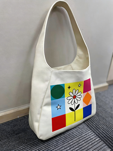 Bolso de Hombro Tipo Hobo de Lona Resistente con Diseño de Dibujos Animados Personalizado, Bolso de Mano Casual de Gran Capacidad para Mujer - Product Image 3