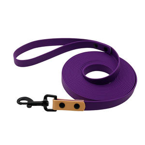 Correa de entrenamiento larga personalizable perros impermeable Pvc Nylon con luces para jugar al aire libre playa disponible varios colores - Product Image 1