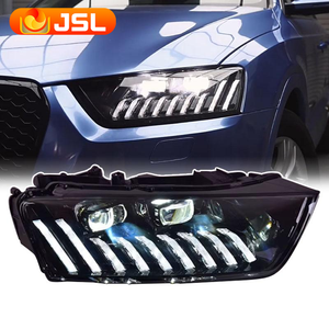 Faros Delanteros para Audi Q3 2013 2014 2015 2016 2017 2018 con Lente LED Mejorado, <span class=keywords><strong>Luces</strong></span> de Conducción, Intermitentes Dinámicos y <span class=keywords><strong>Luces</strong></span> de Marcha - Product Image 1