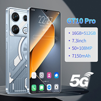 Teléfono GT10 Pro Street Art 5G, Batería de Larga Duración de 7000 mAh, Pantalla de 7.3 Pulgadas, Cámara IA de 108MP, 16GB+1TB, Doble SIM+TF, 120Hz, MTK Dimensity Global