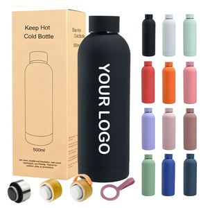 Custom Printed Double Wall Vacuum Termos Stainless Steel Tumbler Rubber Paint Matte Sports Water Bottle Thermal <b>Flask</b> for Gym - Product Image 1