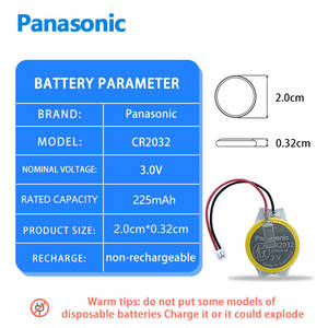 <strong>Panasonic</strong> <strong>CR2032</strong> Coin Lithium Battery Plug with Lead Wire Suitable for PLC Servo Laptop Motherboard - Product Image 3
