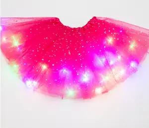 Hot Sale Girls LED Tutu Dress Children Cotton Princess Party Cheap Ballet Tulle Puffy LED Tutu Dress