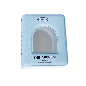 Álbum de Fotos Pequeño de Cuero con Ventana en Forma de <span class=keywords><strong>Arco</strong></span> para Tarjetas, <span class=keywords><strong>Mini</strong></span> Álbum de Fotos de 3.5 Pulgadas, Color Sólido, Bolsa para Tarjetas - Product Image 6