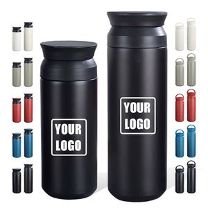 Thermos isothermes personnalisés 350 ml 500 ml pour étudiants, gobelets cadeaux en acier inoxydable, bouteilles d'eau créatives, tasses à café simples - Product Image 1