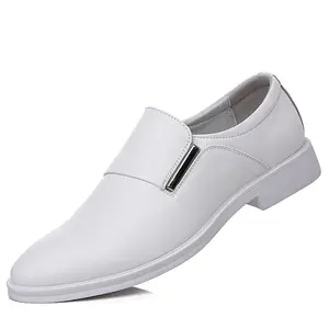 Wholesale autumn new men's formal leather shoes men's British style business leather youth shoes white single shoes