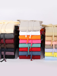 H5580 Vente en gros de sweats à capuche personnalisés imprimés, brodés, avec strass, en coton mélangé 380 g/m², de haute qualité, pour hommes <span class=keywords><strong>et</strong></span> femmes - Product Image 4