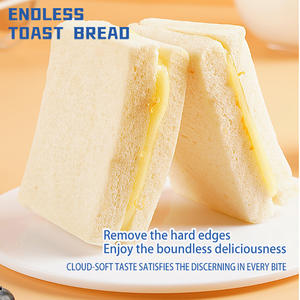 Sandwichs fourrés à la viande effilochée nutritive, pain blanc moelleux sans sucre, boîte de céréales, collations saines, petit-déjeuner, vente chaude - Product Image 5