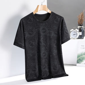 Camiseta de moda para parejas, estilo coreano, cuello redondo, informal, de manga corta, con estampado de tendencia de color, talla grande, novedad de verano 2025. - Product Image 2